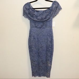 NWT off the shoulder blue lace dress